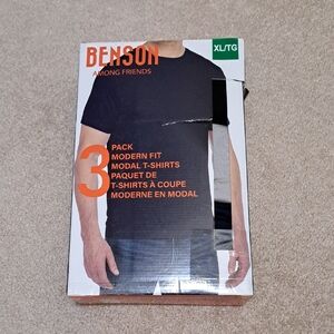 Benson 3 Pack Men's Tees Modern Fit Modal T- Shirts Size XL Lightweight Crewneck